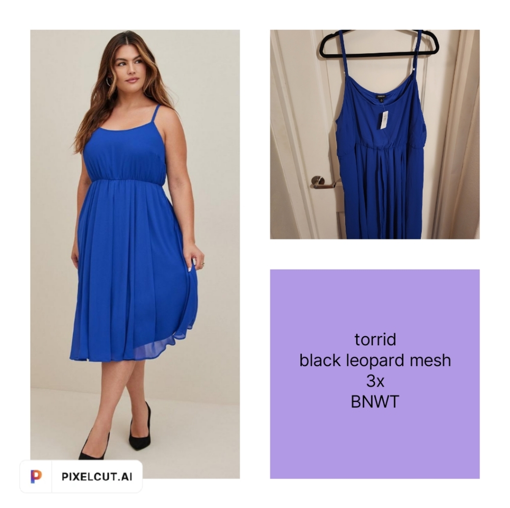 Torrid blue midi dress